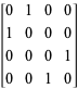 [0 1 0 0; 1 0 0 0; 0 0 0 1; 0 0 1 0]