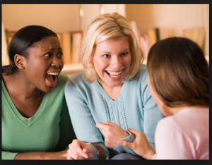 women talk mouth